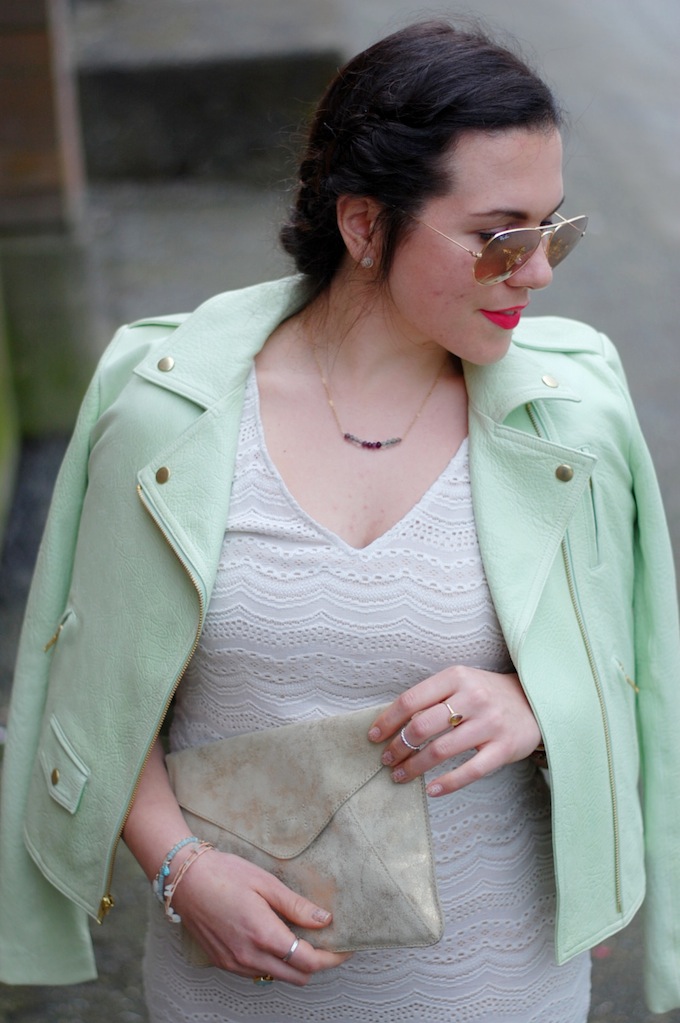 Le Château crop top and midi pencil skirt by Vancouver fashion blogger Aleesha Harris of Covet and Acquire.