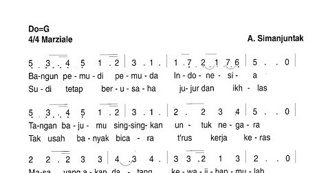 Lirik Lagu Bangun Pemuda Pemudi Lengkap