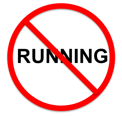 No running