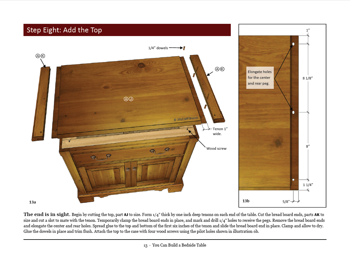 made by design Detail Woodworking plans for bedside table