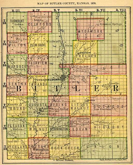 Butler County Kansas Map Kansas One Room Schools: 2011