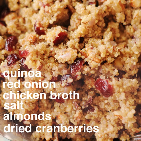 prettypalate Side Dish Quinoa Pilaf with Cranberries and Almonds