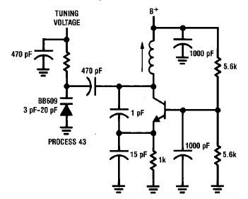 Make an Oscillator 50-300 MHz Colpitts Type Circuits Diagram