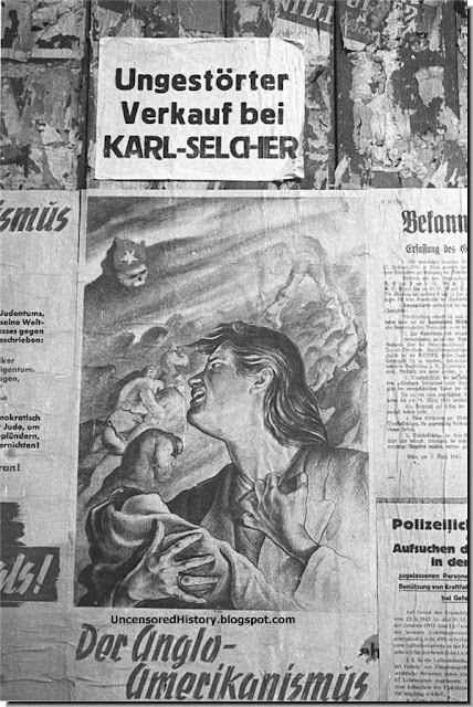 Nazi poster warning Germans what Russians would do