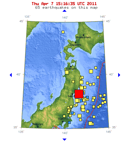 April 7, 2011 8:24 a.m. japan earthquake april 7 2011. April 7, 2011 8:24 a.m.
