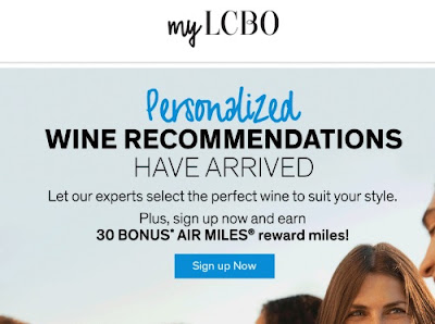 MyLCBO 30 Free Air Miles Reward Miles