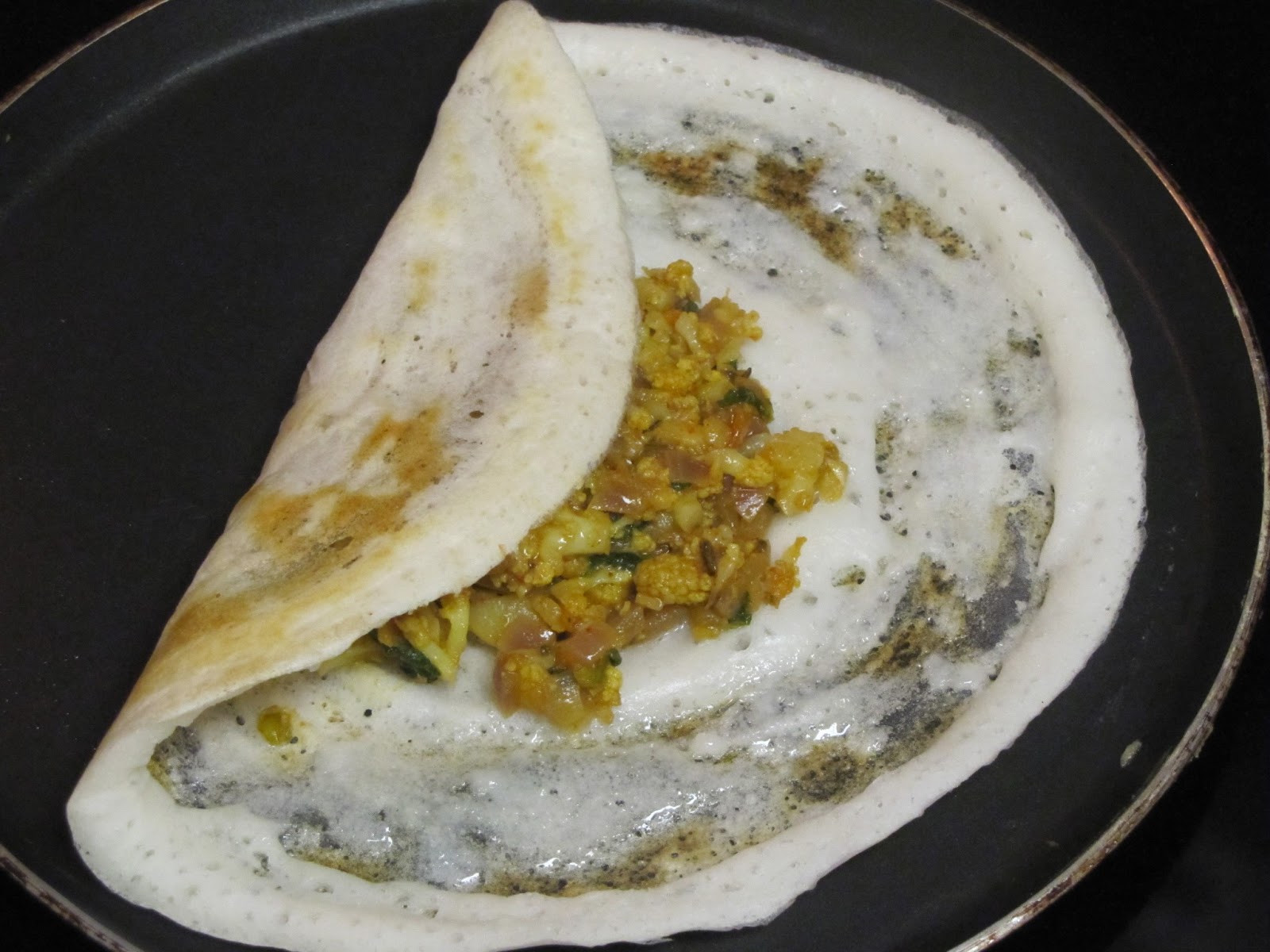 Cauliflower Dosa Nithya's Nalabagam