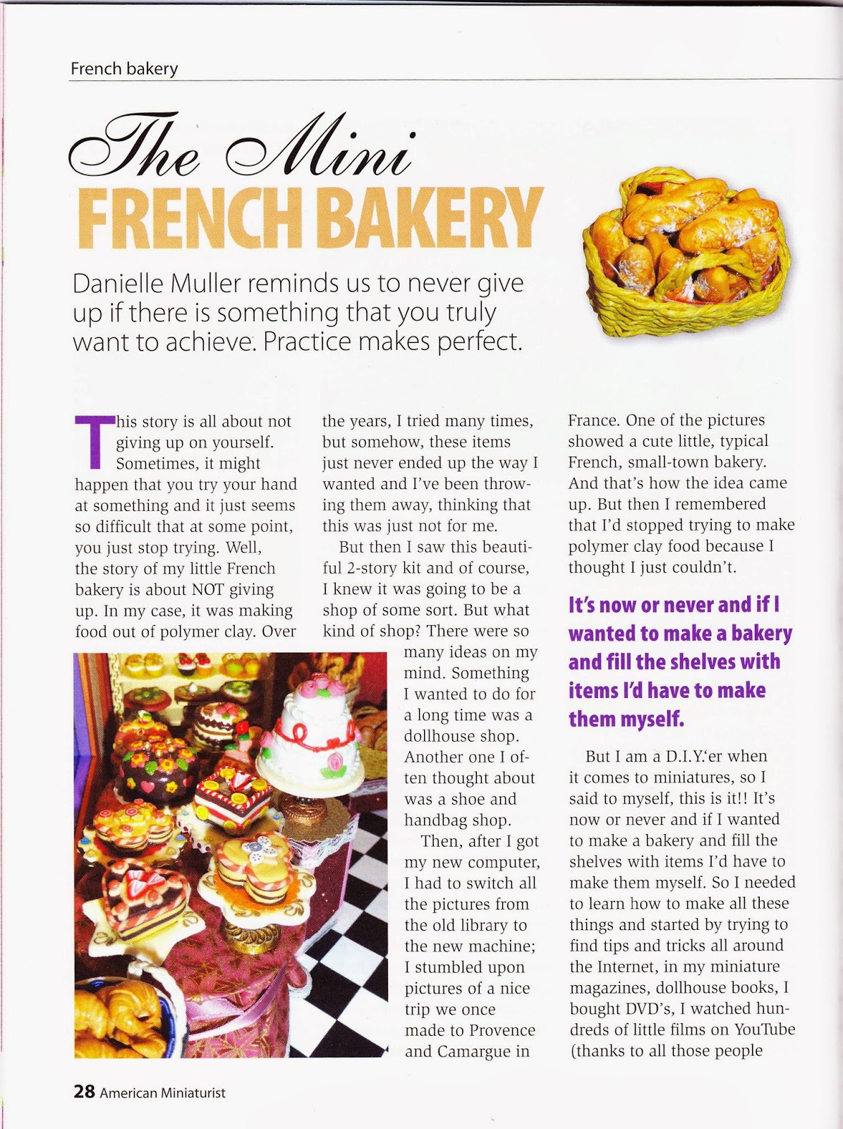 Dany's DIY Minis AMERICAN MINIATURIST MAGAZINE My French Bakery