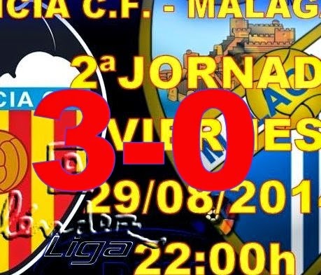 "VALENCIA C.F. 3 - 0 MÁLAGA C.F. -