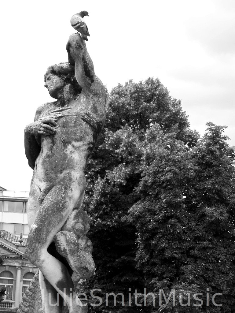 Alone with my tea Italian statue available in my Etsy Shop