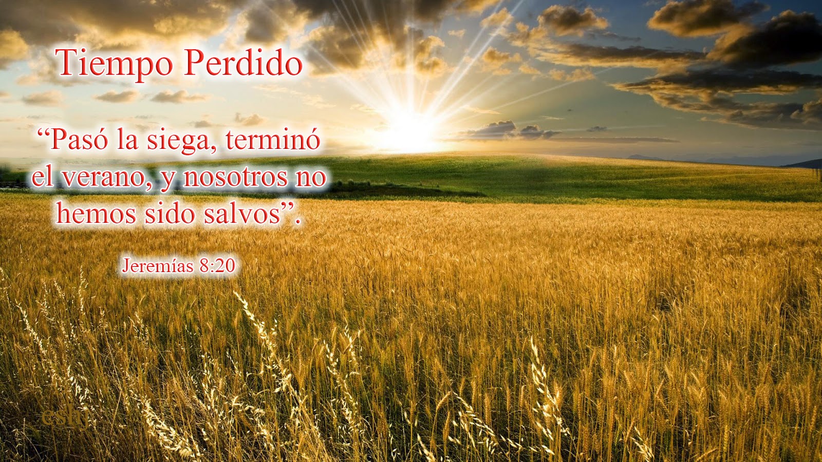 Pensamientos para tí mujer. PASÓ LA SIEGA...JEREMIAS 820