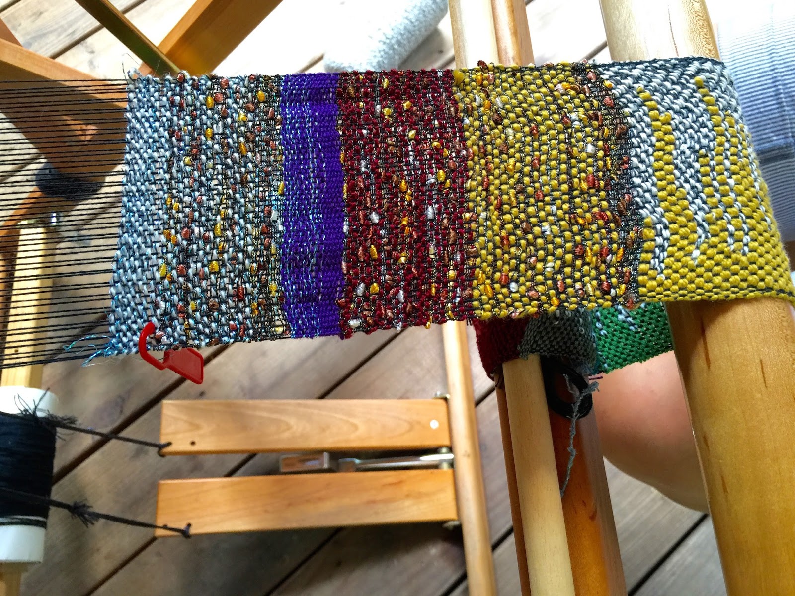 CENTERING WITH FIBER Saori weaving technique class for return weavers