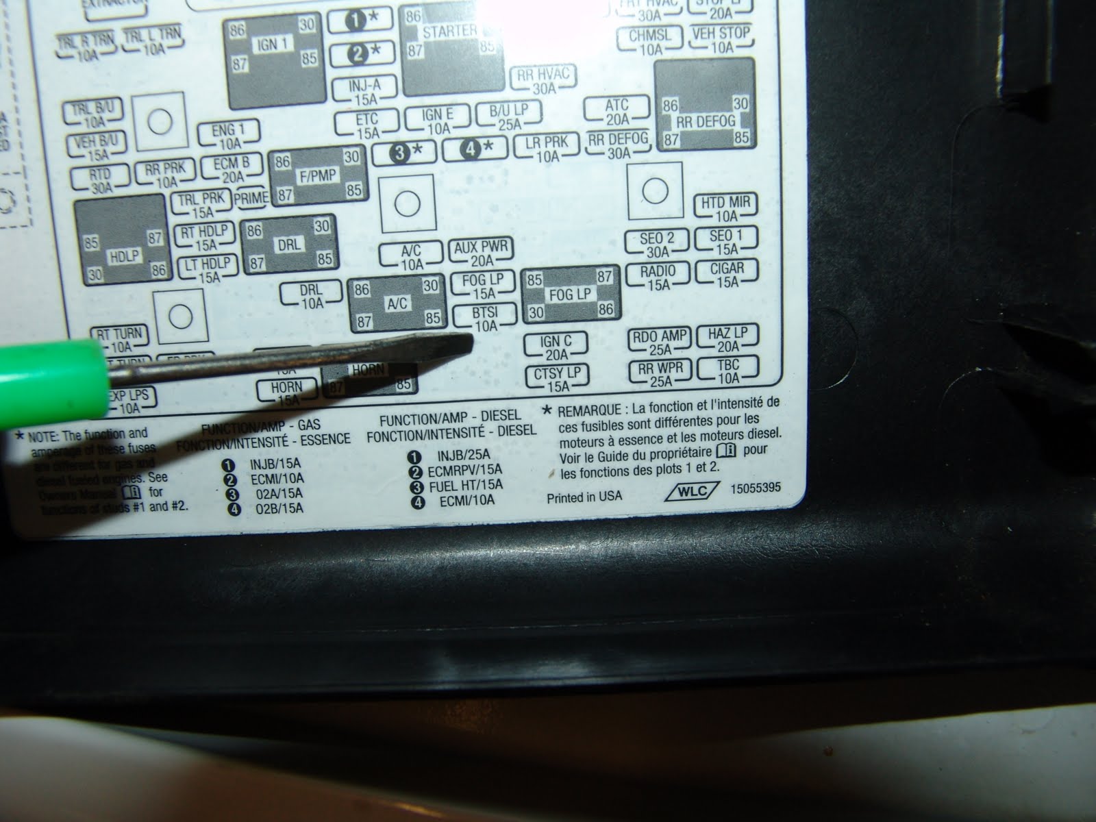 2002 Chevrolet Tahoe, BTSI Fuse Blows dsc diagram 4 wire smoke 