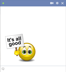 It's all good for the smiley It's all good emoticon
