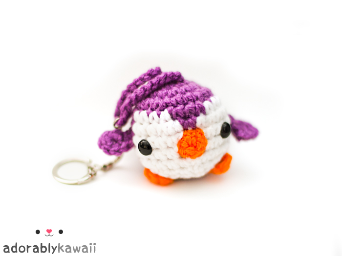 Mini Penguin Amigurumi Keychain Crochet Pattern Tiny Moon
