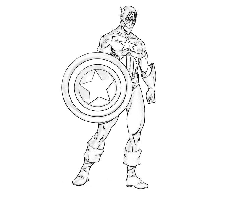 Captain America Color Pages Captain America Color Pages