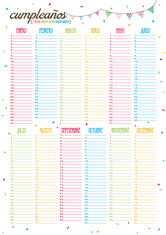 calendario de cumpleanos
