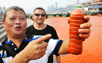 sungai yangtze bertukar merah2 sungai yangtze bertukar merah2