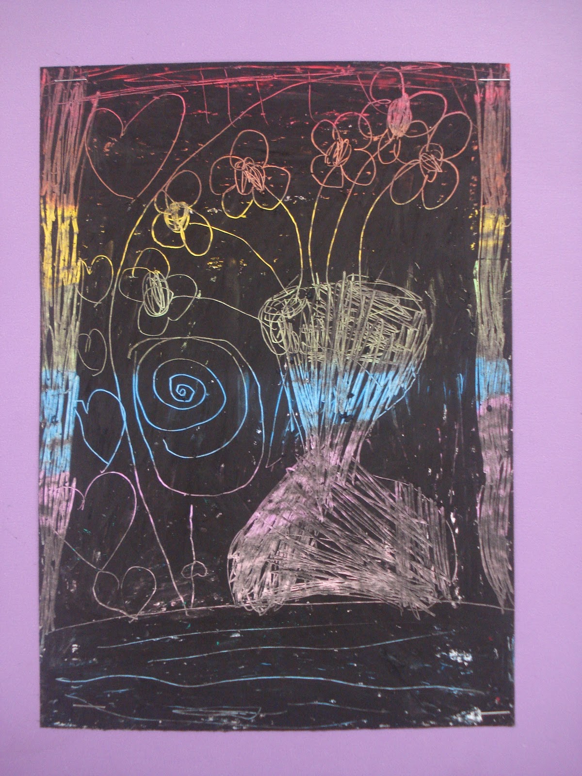 Andrea Ferrari Studio Art 2011 Grade 1 Crayon Etching