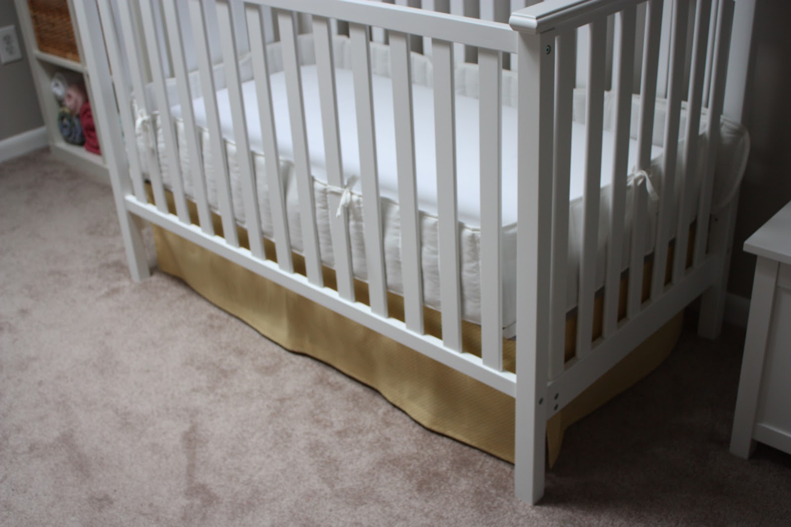 A Simple Kind of Life How To Make a No Sew Crib Skirt