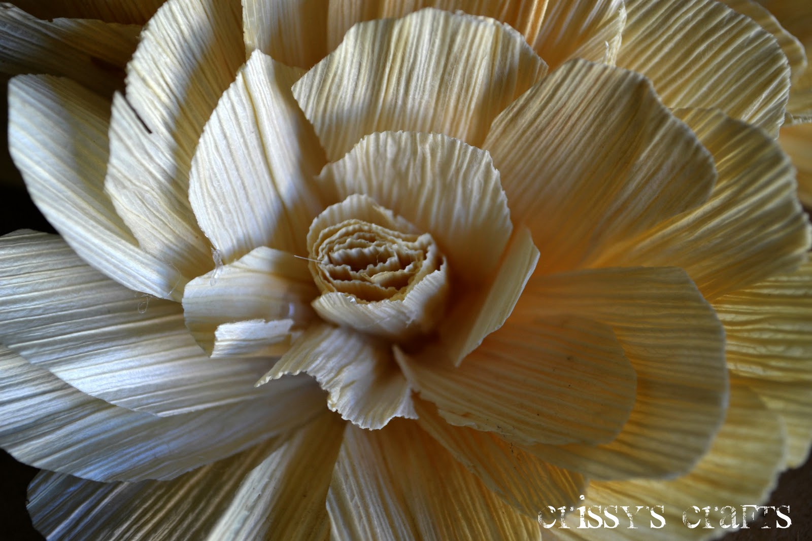 Crissy's Crafts Flowers made out of corn husks