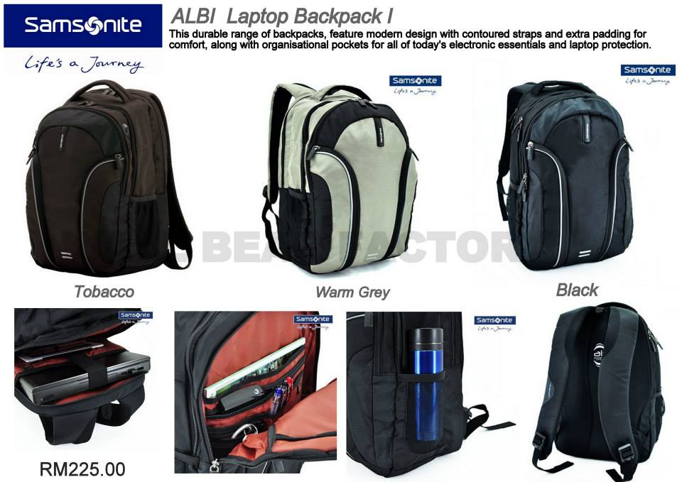 samsonite albi laptop backpack