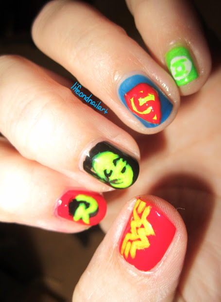 life and nail art superheroes