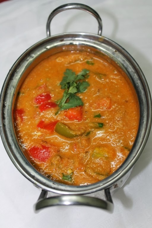 Capsicum Kurma (Korma) / Bell Pepper Kurma / Pepper Gravy Sidedish