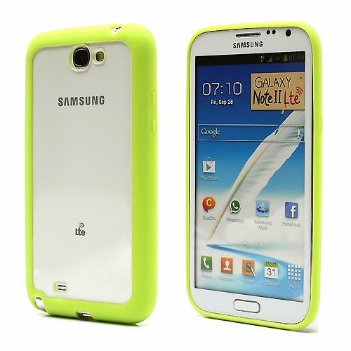 Hybrid Case : TPU Edges and Transparant Back Case Samsung Galaxy Note 2 / II N7100 - Green Hybrid Case : TPU Edges and Transparant Back Case Samsung Galaxy Note 2 / II N7100 - Green