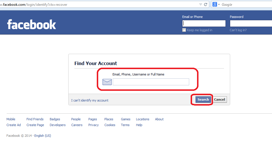 i cant recover my facebook password