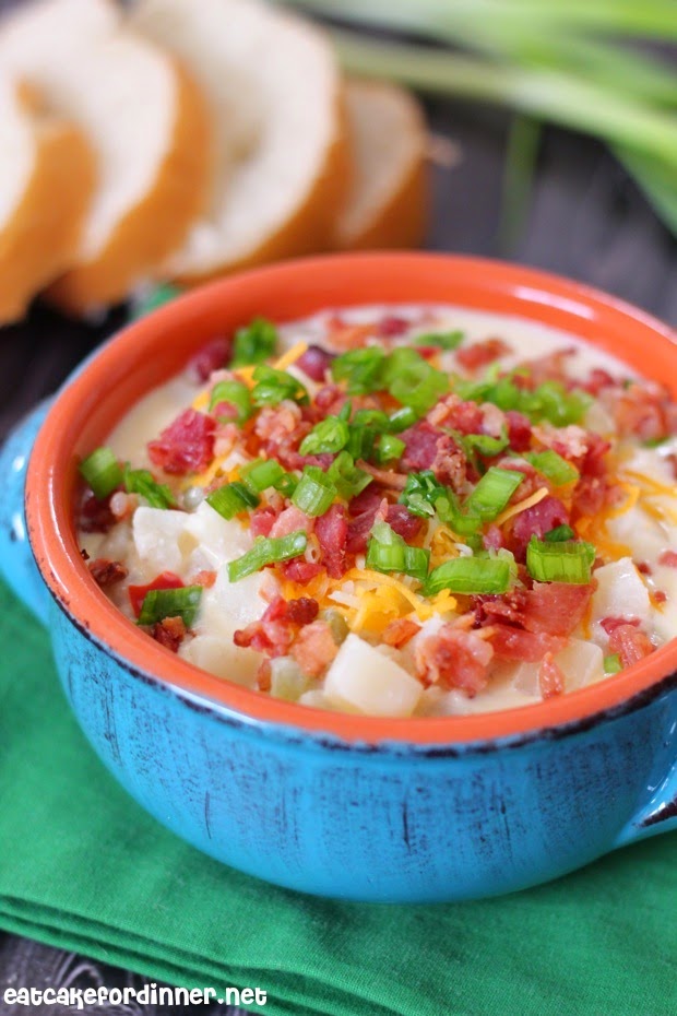 Eat Cake For Dinner Easy Slow Cooker Loaded Potato Soup {Shortcut Recipe}