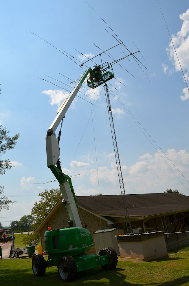 W8TN's Ramblings K8RRT Repairs Antennas Damaged by "Derecho" Wind