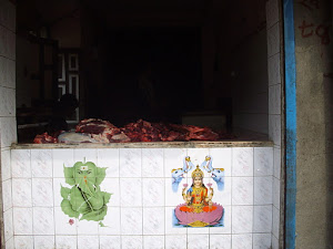 "Buffalo Meat shops" in Patan.