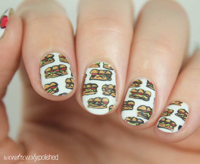 sandwich nail art