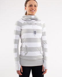 lululemon stay on course pullover silver spoon stripe