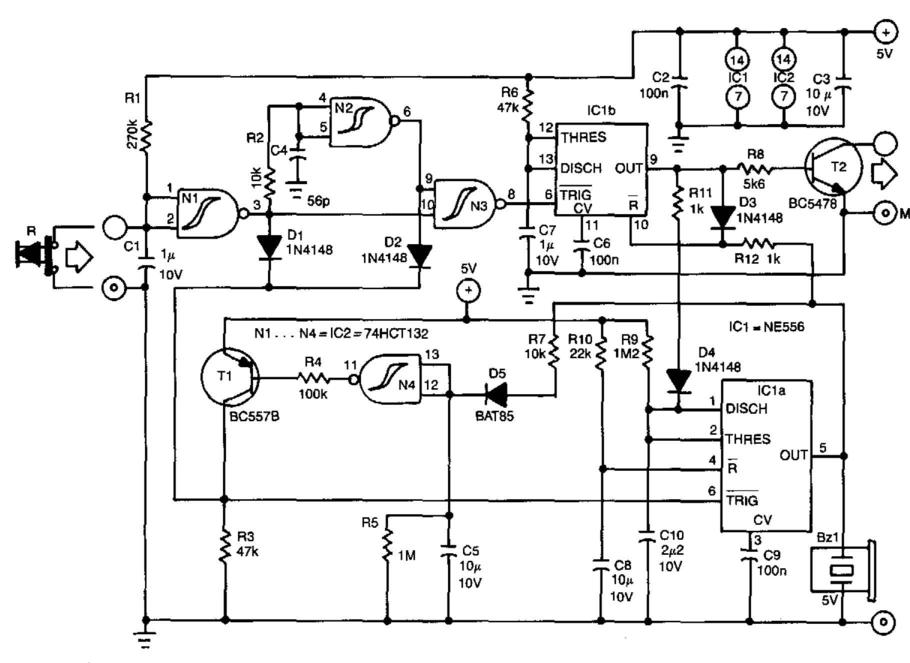 Simple Reset Protection For Computers Circuit Diagram