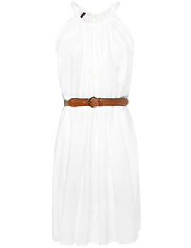 vestido corto color blanco
