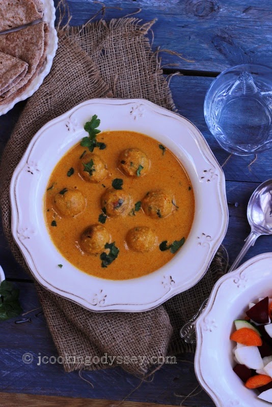 Jagruti's Cooking Odyssey Vegan Sweet Potato and Tofu Kofta Curry