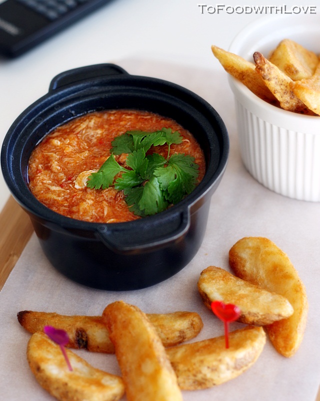 To Food with Love Potato Wedges with Singapore Chilli Crab Dip
