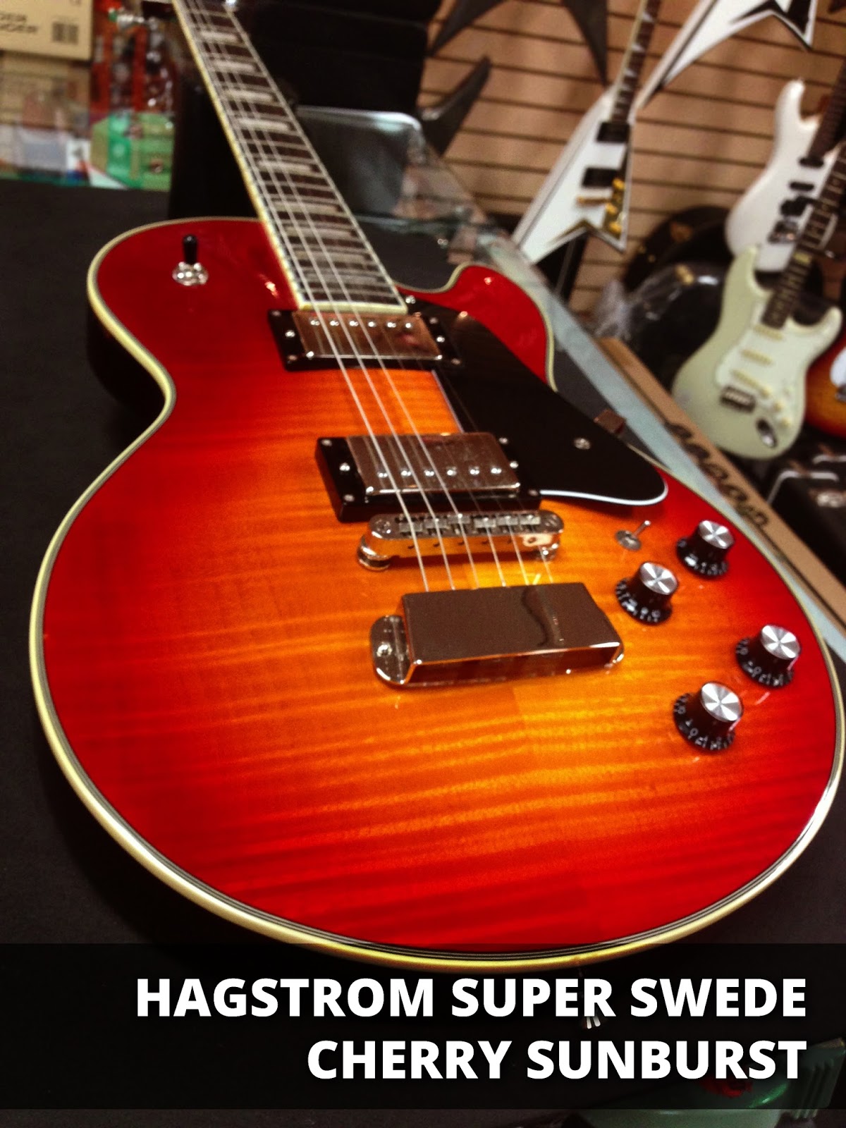 Hagstrom Super Swede Electric Guitar in Cherry Sunburst L.A. Music