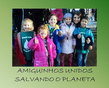 Amiguinhos unidos salvando o planeta