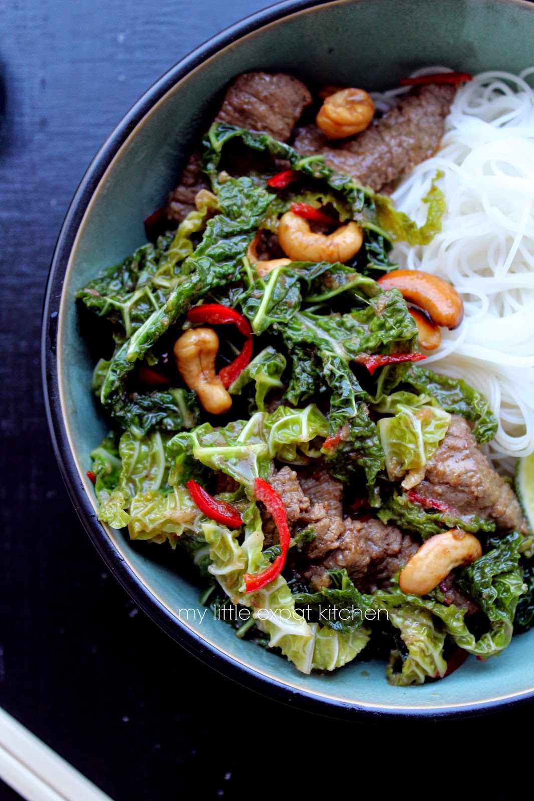 My Little Expat Kitchen (in Greek) Stirfry με μαριναρισμένο βοδινό