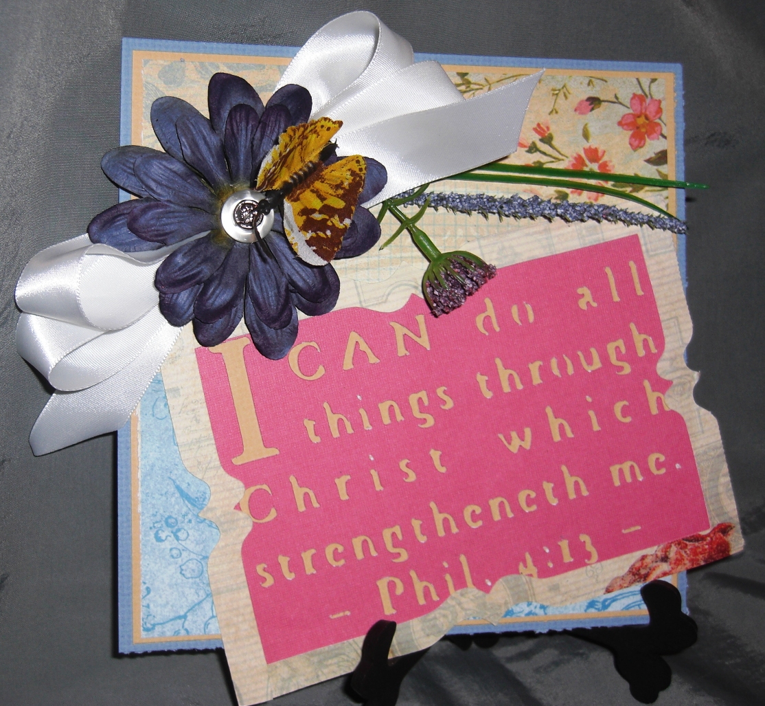 Mud Pie Reality Encouraging Display Card Using Cricut New Testament