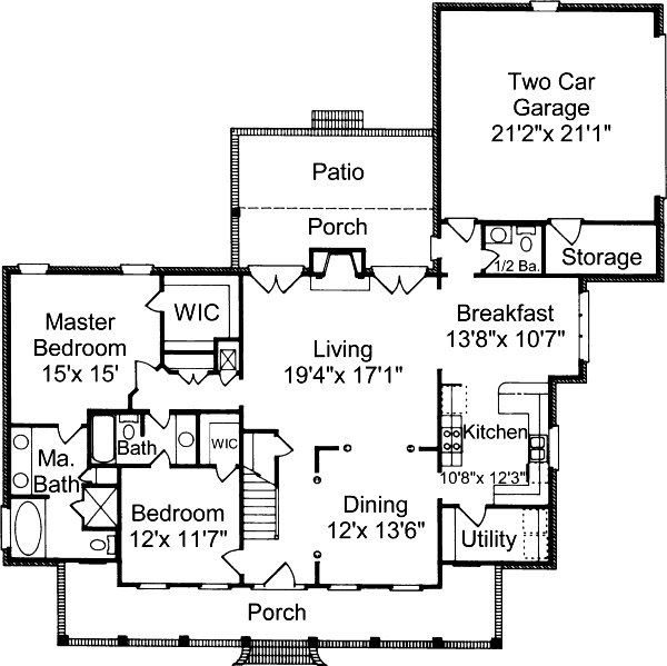 plans suburban plan houses floor layout layouts 032h alp bedroom floorplan allplans bath