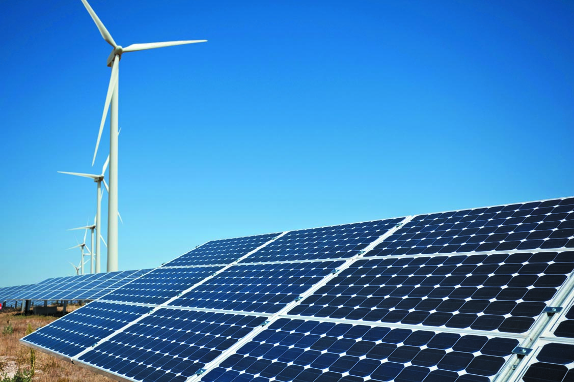 Good combination of solar panels and wind turbines Good combination of solar panels and wind turbines