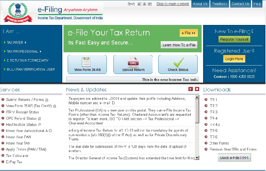 Tax Efiling Www Income Tax Efiling Gov In