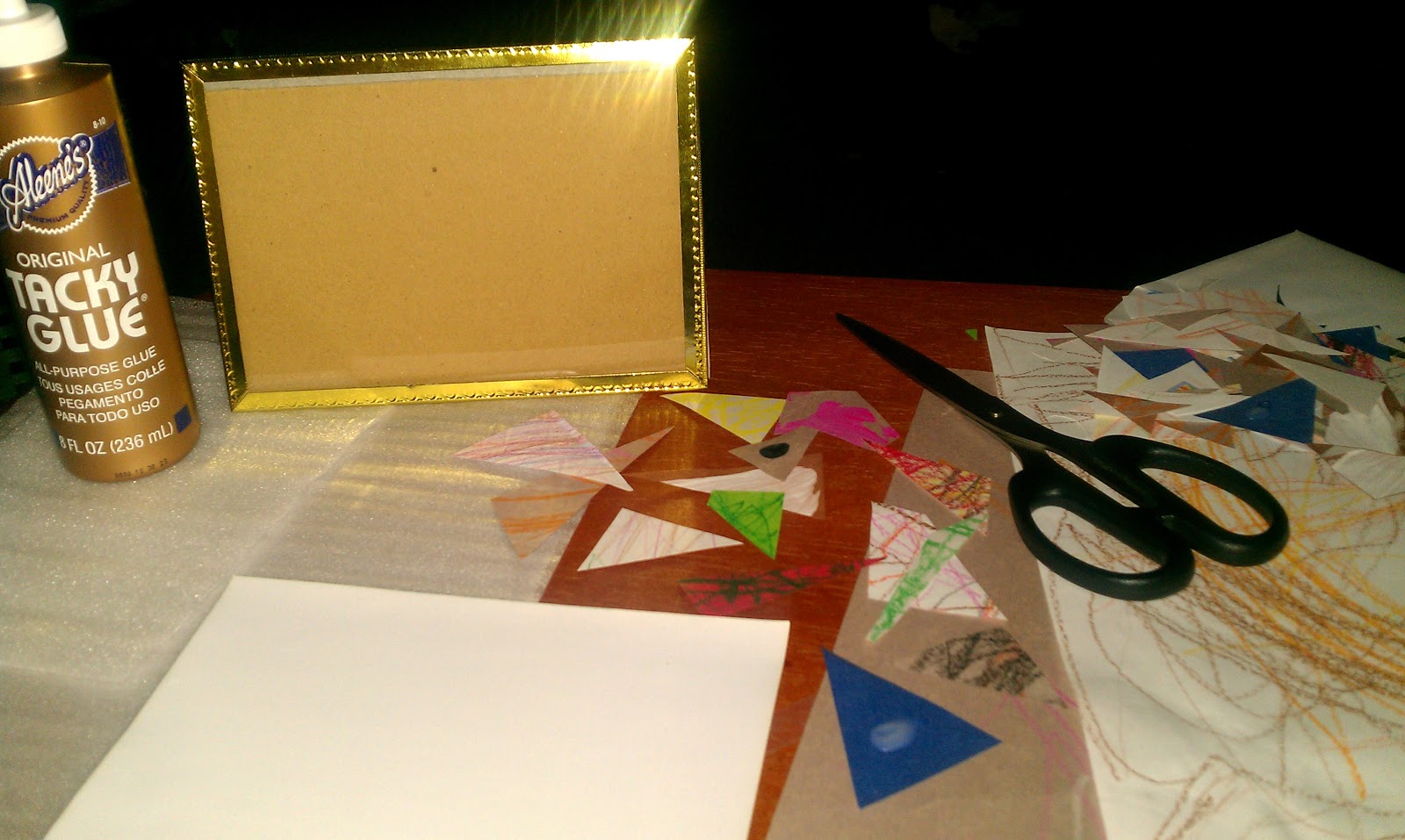 Picture Frame Matting with My Child's Art