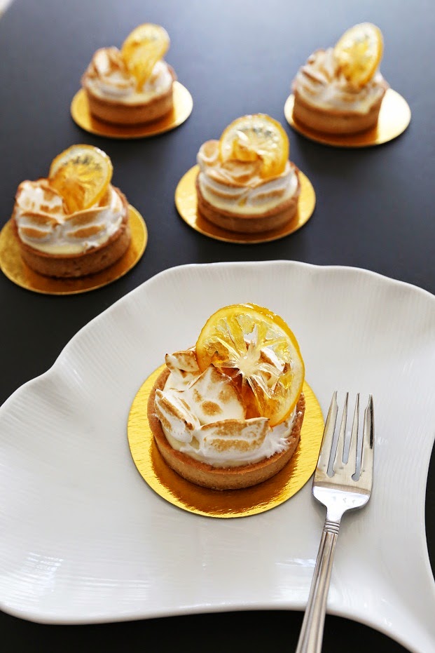 Gourmet Baking Meyer Lemon Tart with Candied Lemon and Peel