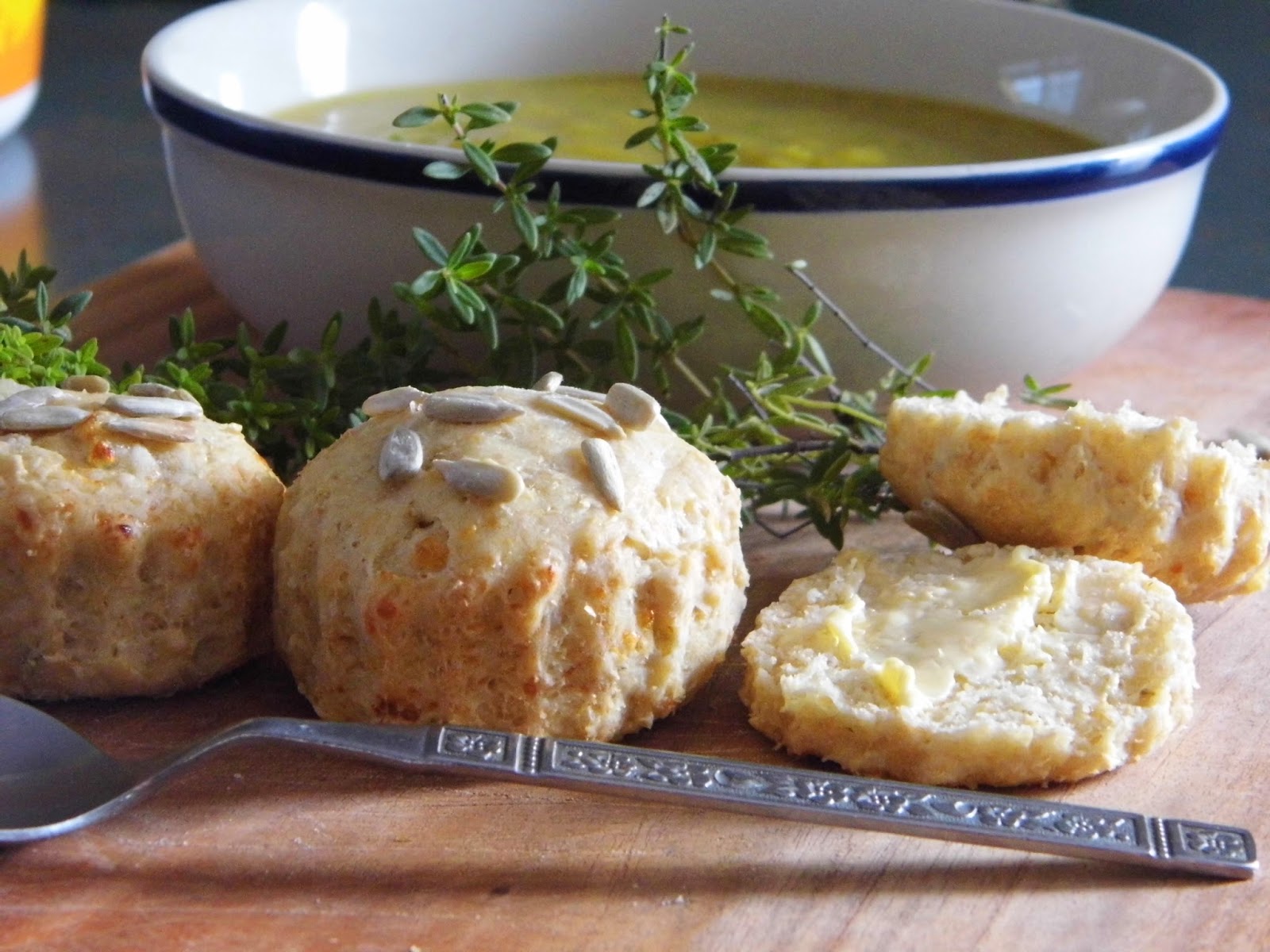 One Mother Hen Cheese and Thyme Scones