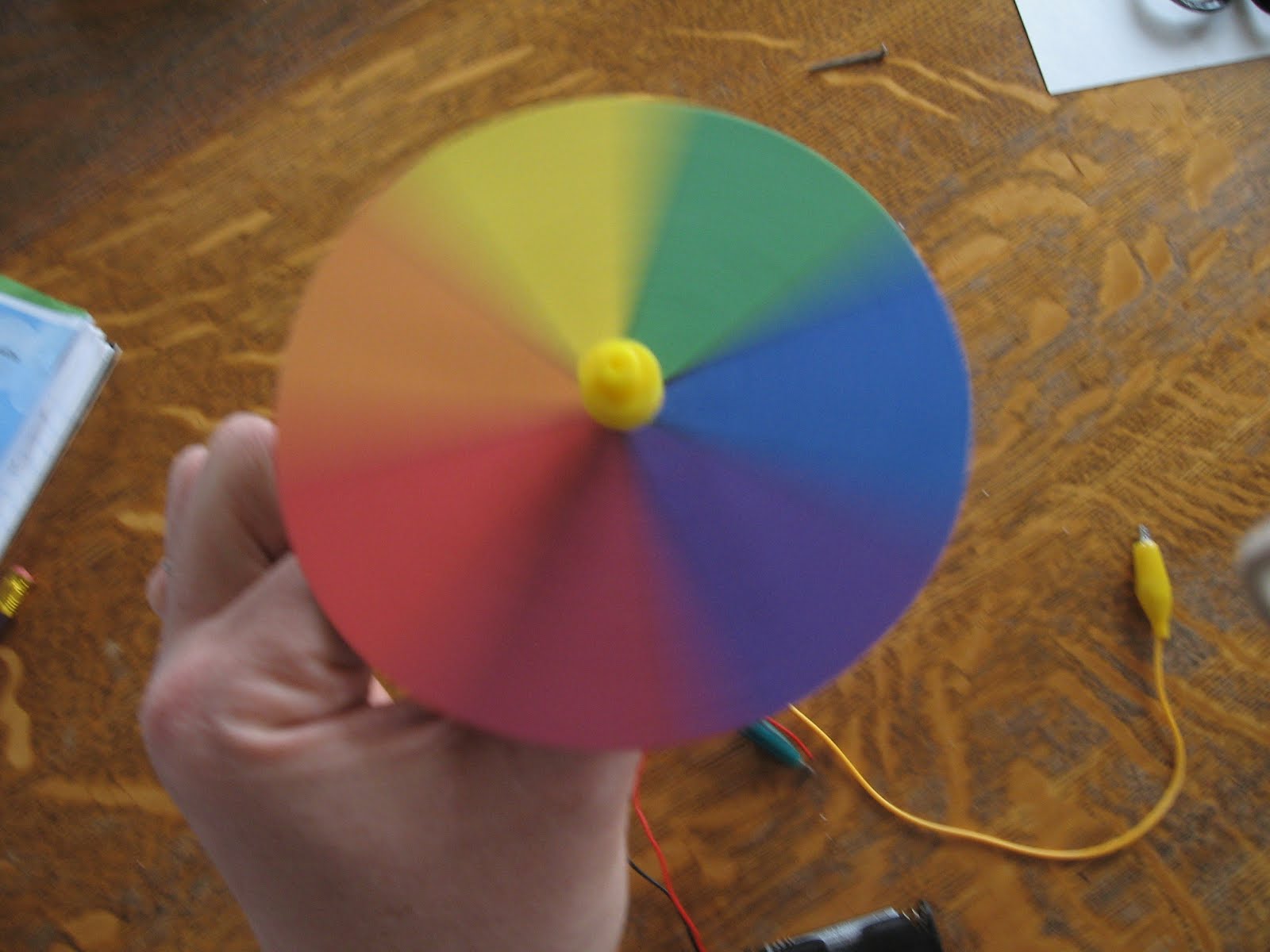 Almost Unschoolers Motorized Rainbow Spinners More Fun With Light